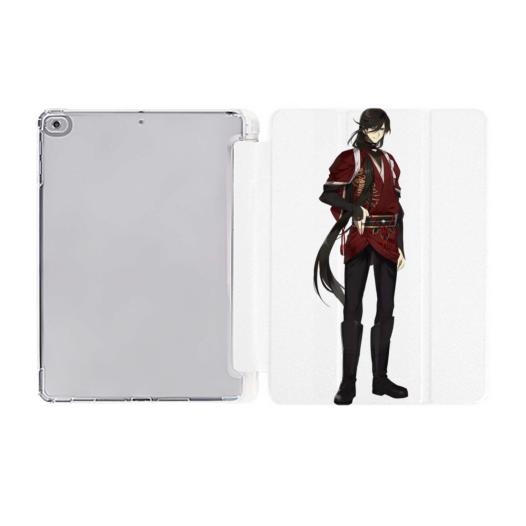 （画像用） 刀剣乱舞 Touken Ranbu IPad ケース ペン収納付き 三つ折りスタンド PUレザー×シリコン 対応機種9.5/10.5/10.9インチ